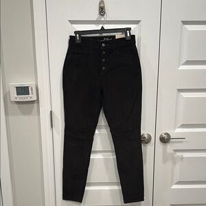 Chocolate brown corduroys with button fly